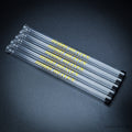 Hobby Heaven Brush Protector – Set of Clear 200mm Tubes for Brushes on Black Background