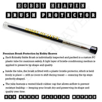 Infographic showing Hobby Heaven brush protection system for Red Dot Spotters

