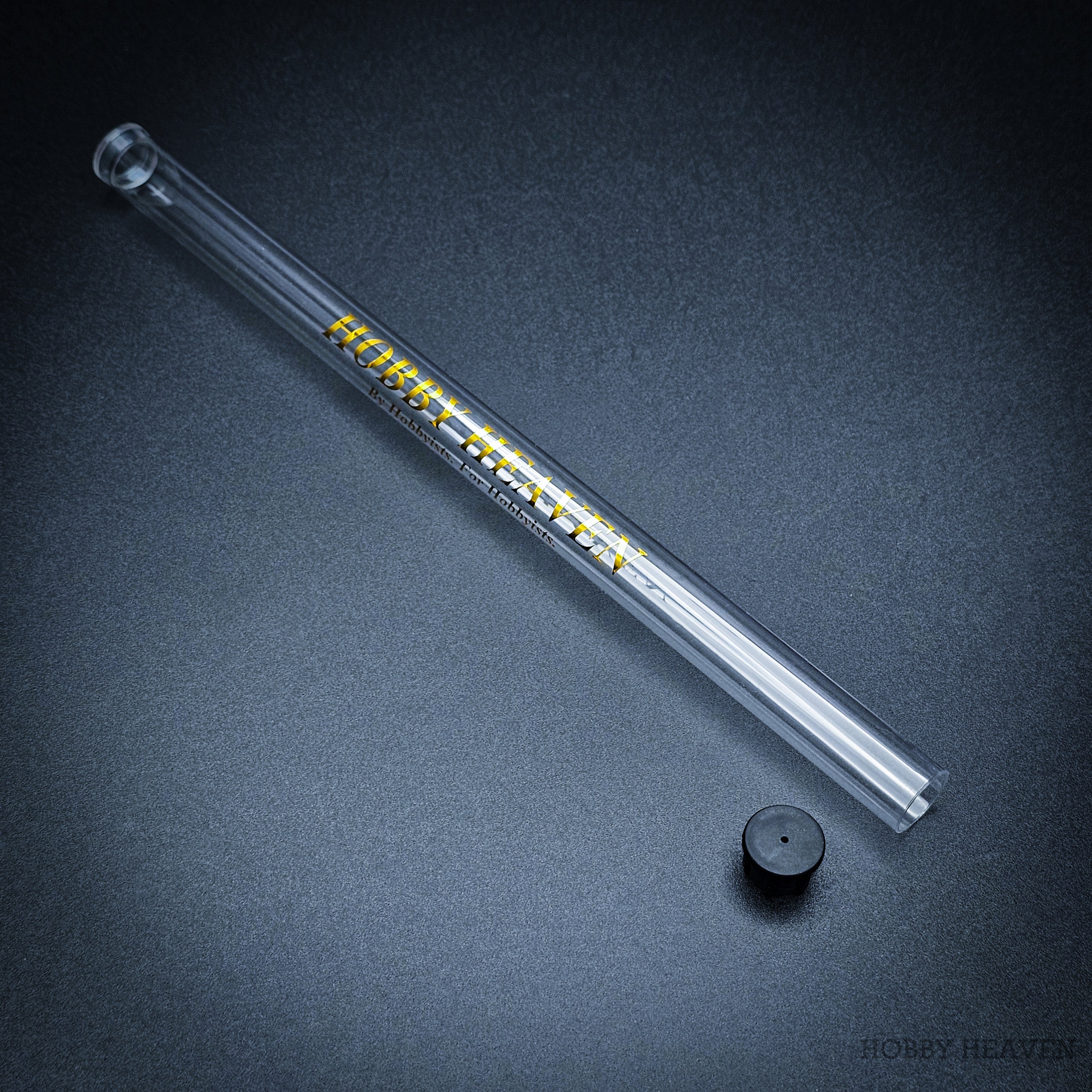 Close-up of Rubber Ventilated End Cap on Hobby Heaven Brush Storage Tube