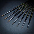 Hobby Heaven Series 3 Kolinsky Sable paint brushes set sizes 000 to 4 for fine detail painting

