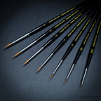 Hobby Heaven Series 3 Kolinsky Sable paint brushes set sizes 000 to 4 for fine detail painting
