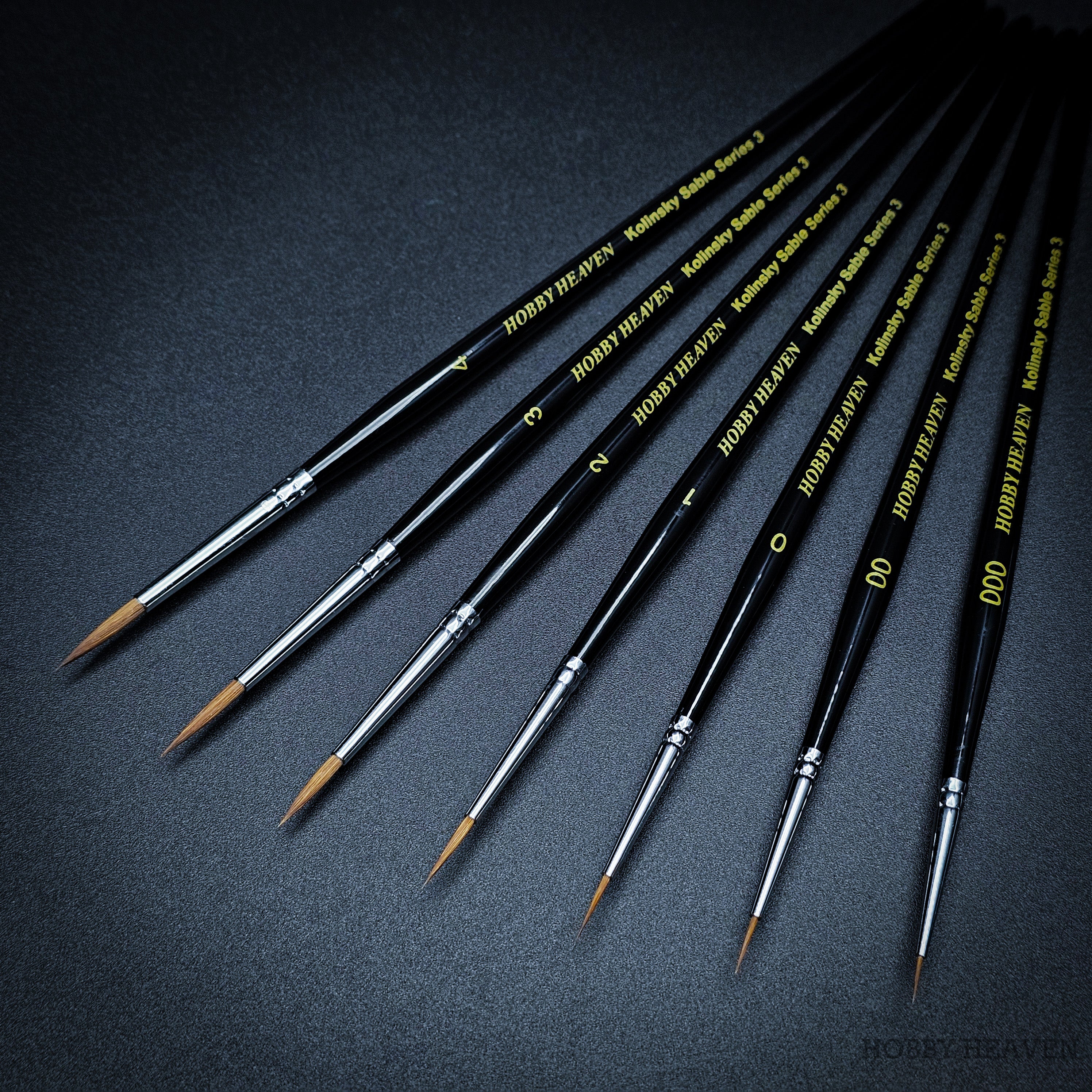 Hobby Heaven Series 3 Kolinsky Sable round paint brush set professional miniature brushes