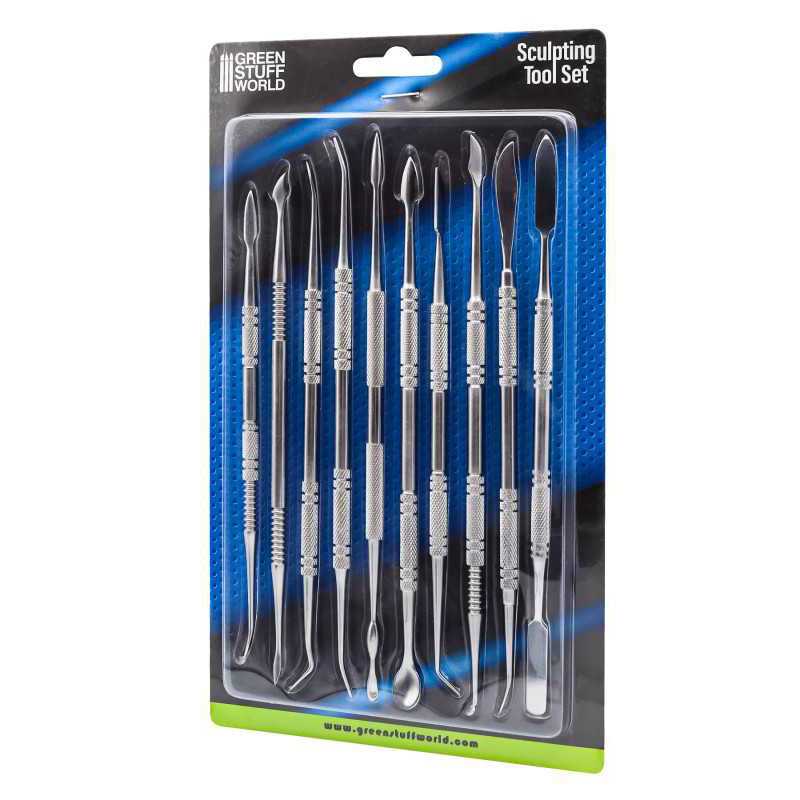 Stainless steel Hobby Sculpting Tools Wax Carver set in retail packaging