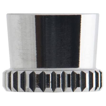 Iwata IWN-1101 needle cap viewed from above, showing the open bore and knurled grip ring
