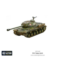 Soviet IS-2 heavy tank miniature with thick armor and powerful 122mm gun
