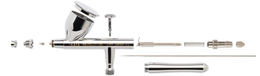 Iwata Revolution CR3 Dual-Action Gravity Feed Airbrush 0.3mm Nozzle – 7ml Cup