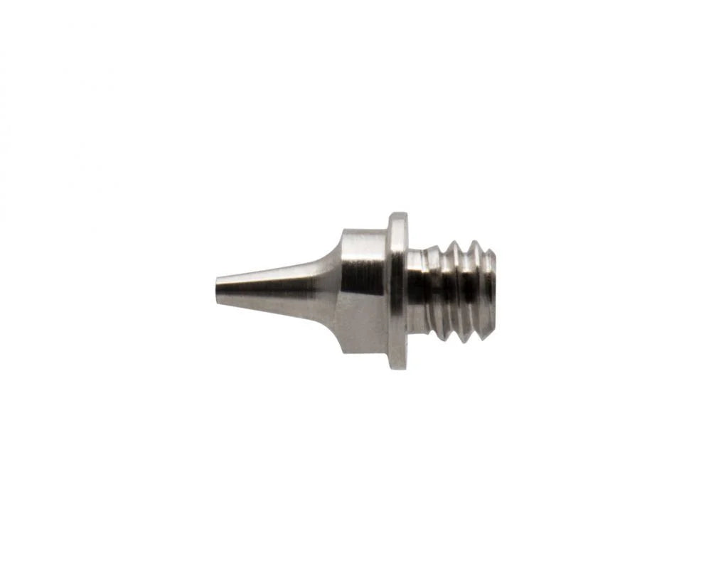 Iwata 0.3mm threaded nozzle for Revolution M1 side profile showing thread detail