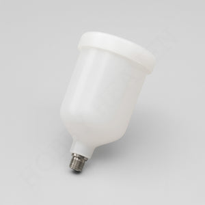 Iwata 70cc plastic paint pot with threaded metal connector – spare cup for LPH80 and Eclipse G3/G5 spray guns