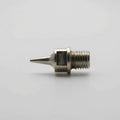 Iwata N5 0.5mm fluid nozzle IWN-0804 for Neo TRN2 front view showing bore and hex body - Hobby Heaven