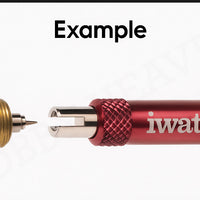 Example of Iwata Nozzle Wrench IWCL-NW-1 being used to remove airbrush nozzle