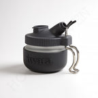 Iwata Spray Out Pot airbrush cleaning jar with universal hanger – 300ml glass container for safe and mess-free airbrush cleaning