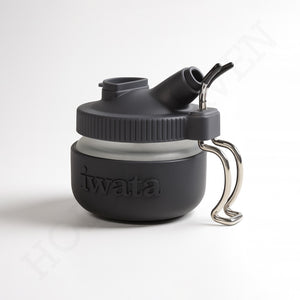 Iwata Spray Out Pot airbrush cleaning jar with universal hanger – 300ml glass container for safe and mess-free airbrush cleaning