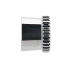 Iwata IWN-1101 needle cap side profile on white background, showing the smooth chrome barrel and knurled tightening ring