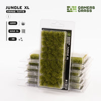 Gamers Grass Jungle XL 12mm - Wild XL Tufts packaging, featuring lush rainforest undergrowth and vibrant tropical imagery
