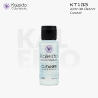 Kaleido Colorworks KT103 airbrush cleaner 60ml bottle product shot on white background with branding
