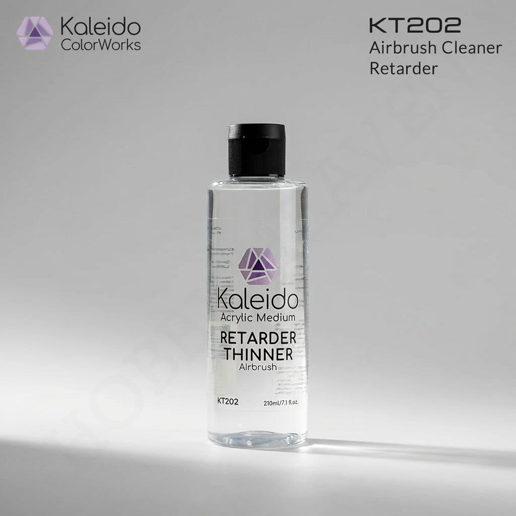 Kaleido Colorworks KT202 retarder thinner 210ml bottle studio product shot on grey background