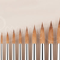 Rosemary & Co Series 8 PURE KOLINSKY SABLE POINTED ROUND Brushes