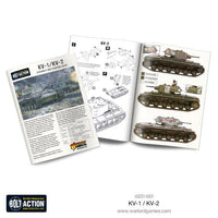 KV-1/KV-2 box set contents: tank components, decals, infantry & markers
