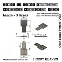 Square and Rectangle Movement Trays Adapters for Tabletop Games
