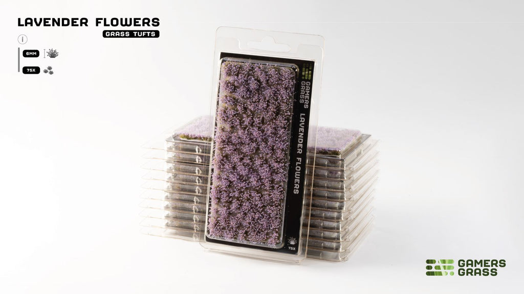 Gamers Grass Lavender Flowers blister pack – 75 tufts for miniatures and dioramas