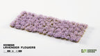 Close-up of Gamers Grass Lavender Flowers tufts sheet, 6mm, 75 pieces