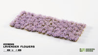 Close-up of Gamers Grass Lavender Flowers tufts sheet, 6mm, 75 pieces
