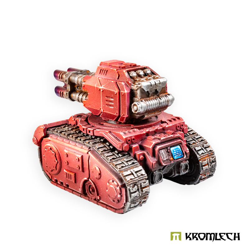Painted Quad Lascannon platform from the side, barrels pointing left