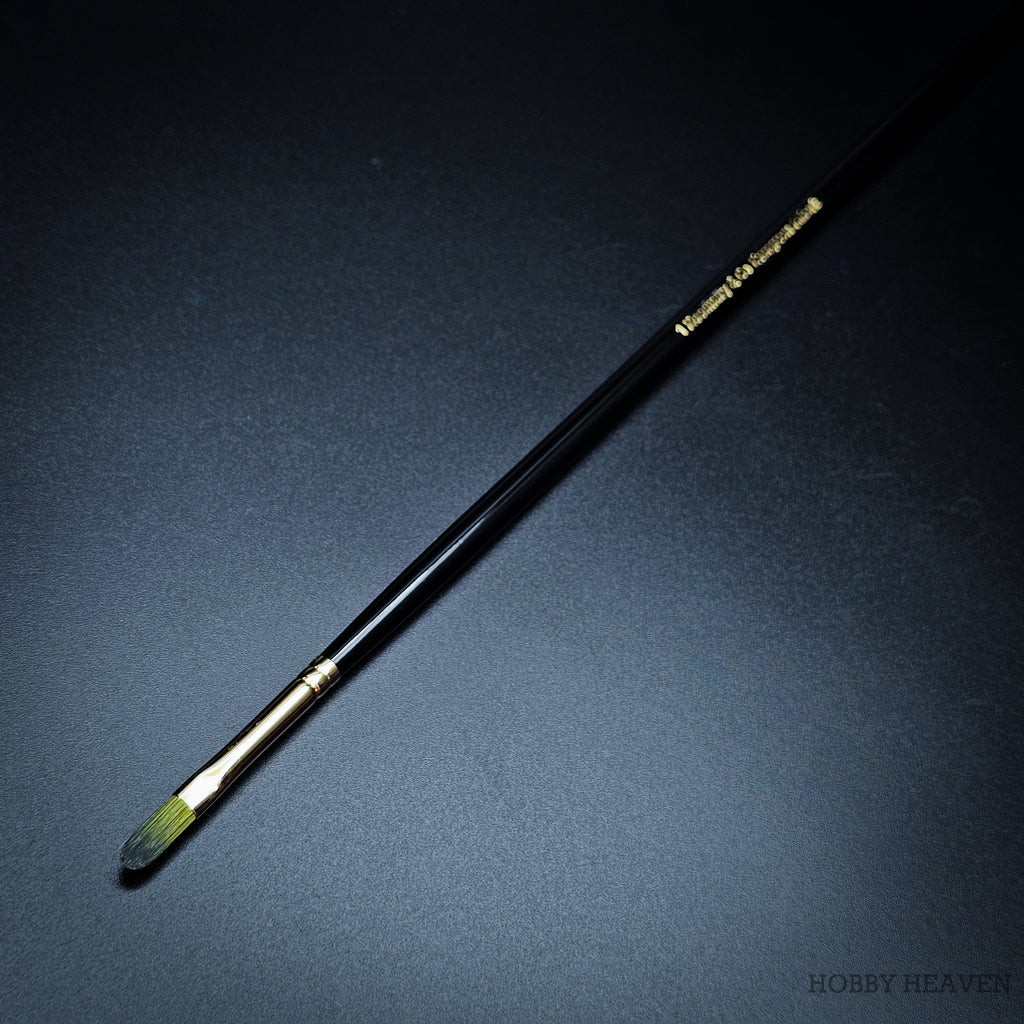 Rosemary & Co Evergreen Filbert size 1 long handle full brush - Hobby Heaven