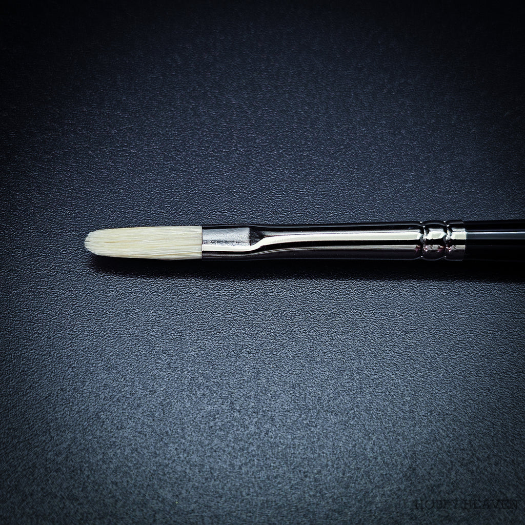 Rosemary & Co Classic Filbert size 1 long handle head close-up - Hobby Heaven