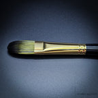 Rosemary & Co Evergreen Filbert size 10 long handle head close-up - Hobby Heaven