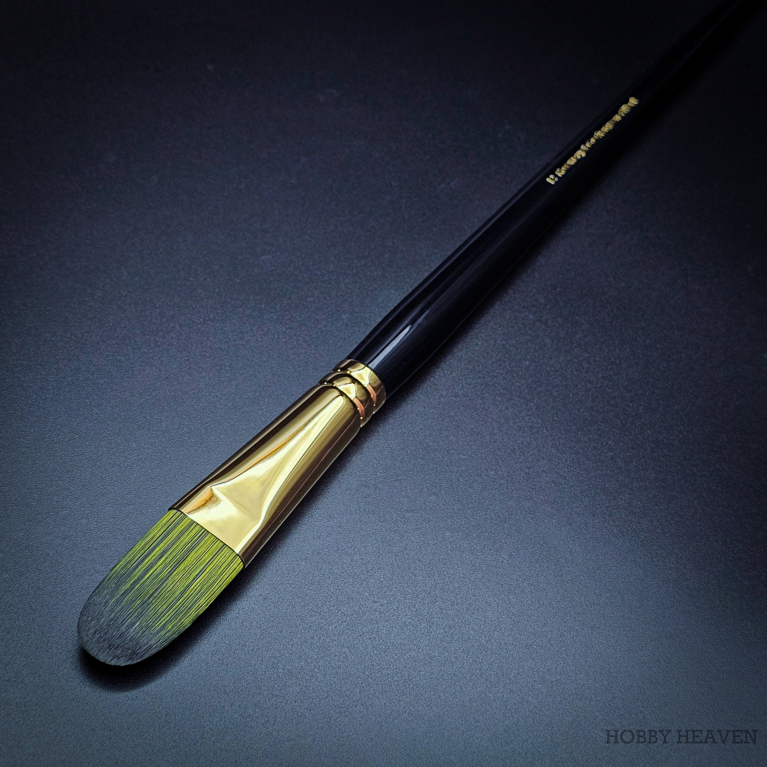 Rosemary & Co Evergreen Filbert size 12 long handle full brush - Hobby Heaven