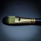 Rosemary & Co Evergreen Filbert size 14 long handle head close-up - Hobby Heaven