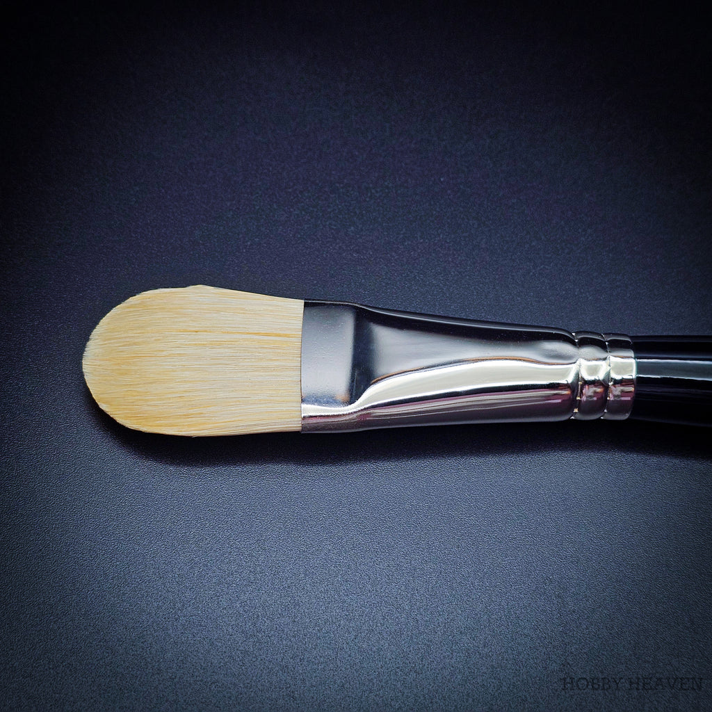 Rosemary & Co Classic Filbert size 14 long handle head close-up - Hobby Heaven