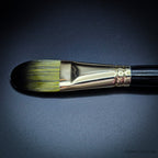 Rosemary & Co Evergreen Filbert size 16 long handle head close-up - Hobby Heaven