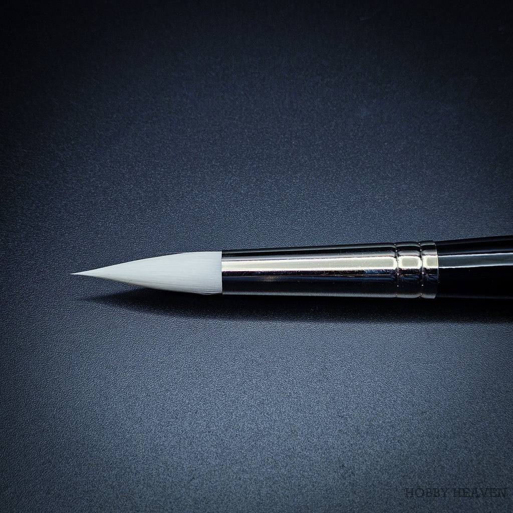 Rosemary & Co Snowdrop Pointed Round Synthetic Watercolour Brush Vegan Taklon