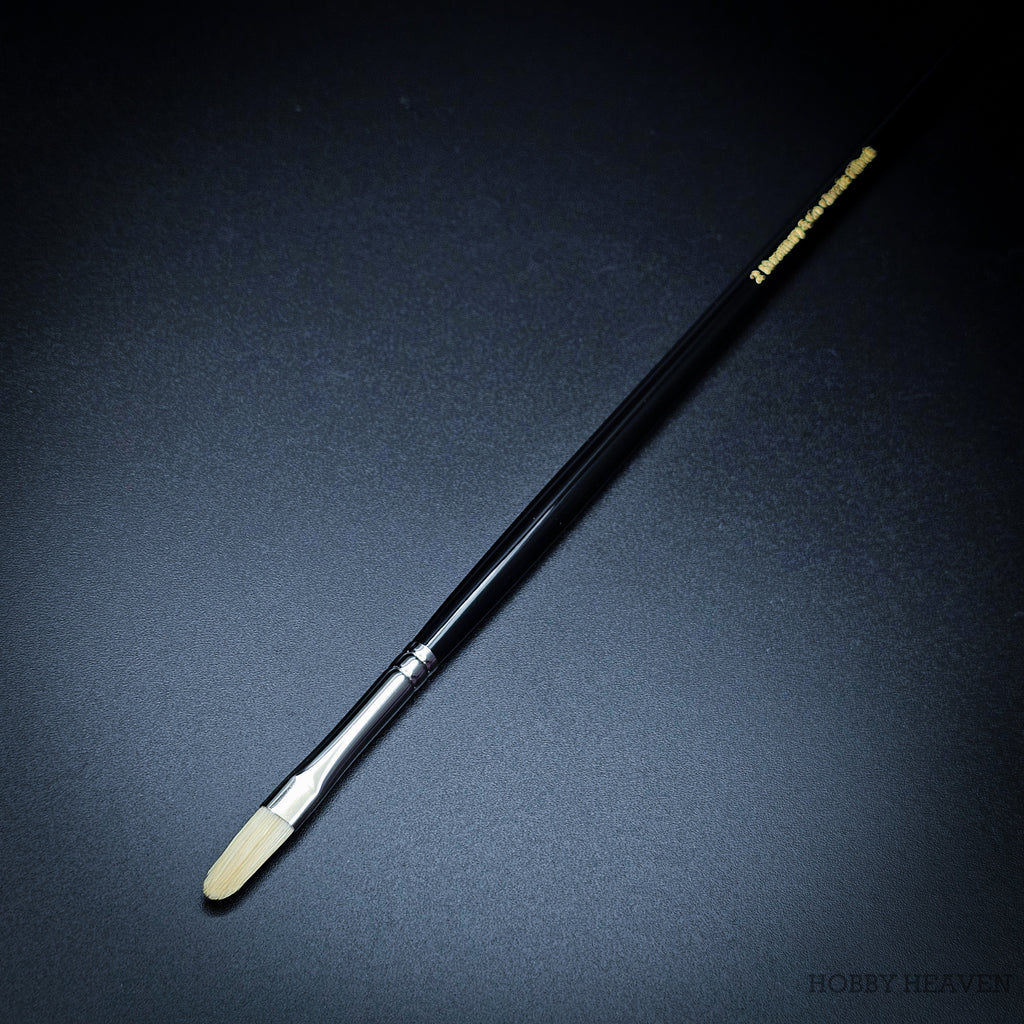 Rosemary & Co Classic Filbert size 2 long handle full brush - Hobby Heaven