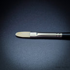 Rosemary & Co Classic Filbert size 3 long handle head close-up - Hobby Heaven