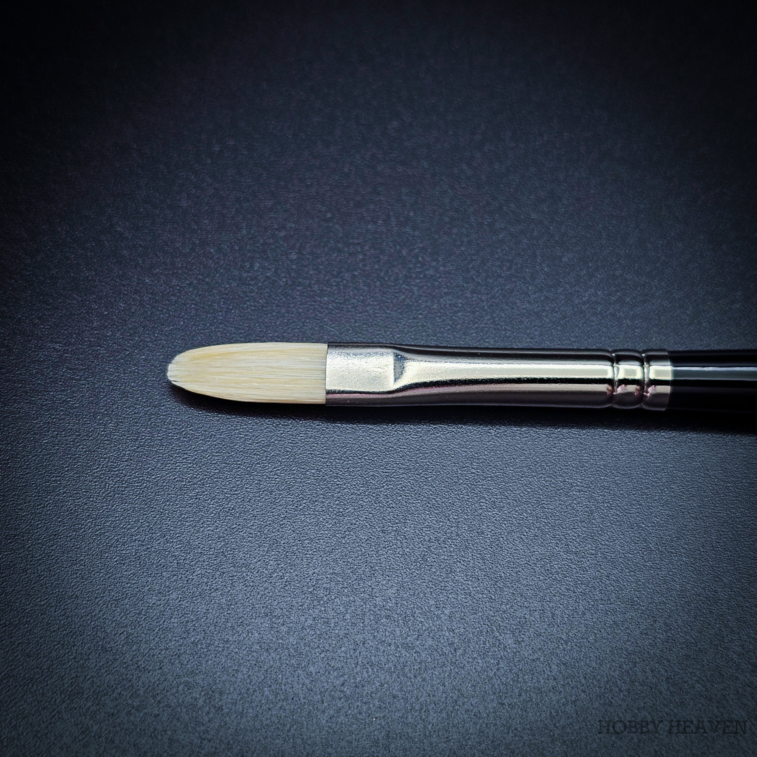 Rosemary & Co Classic Filbert size 3 long handle head close-up - Hobby Heaven