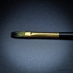 Rosemary & Co Evergreen Filbert size 3 long handle head close-up - Hobby Heaven