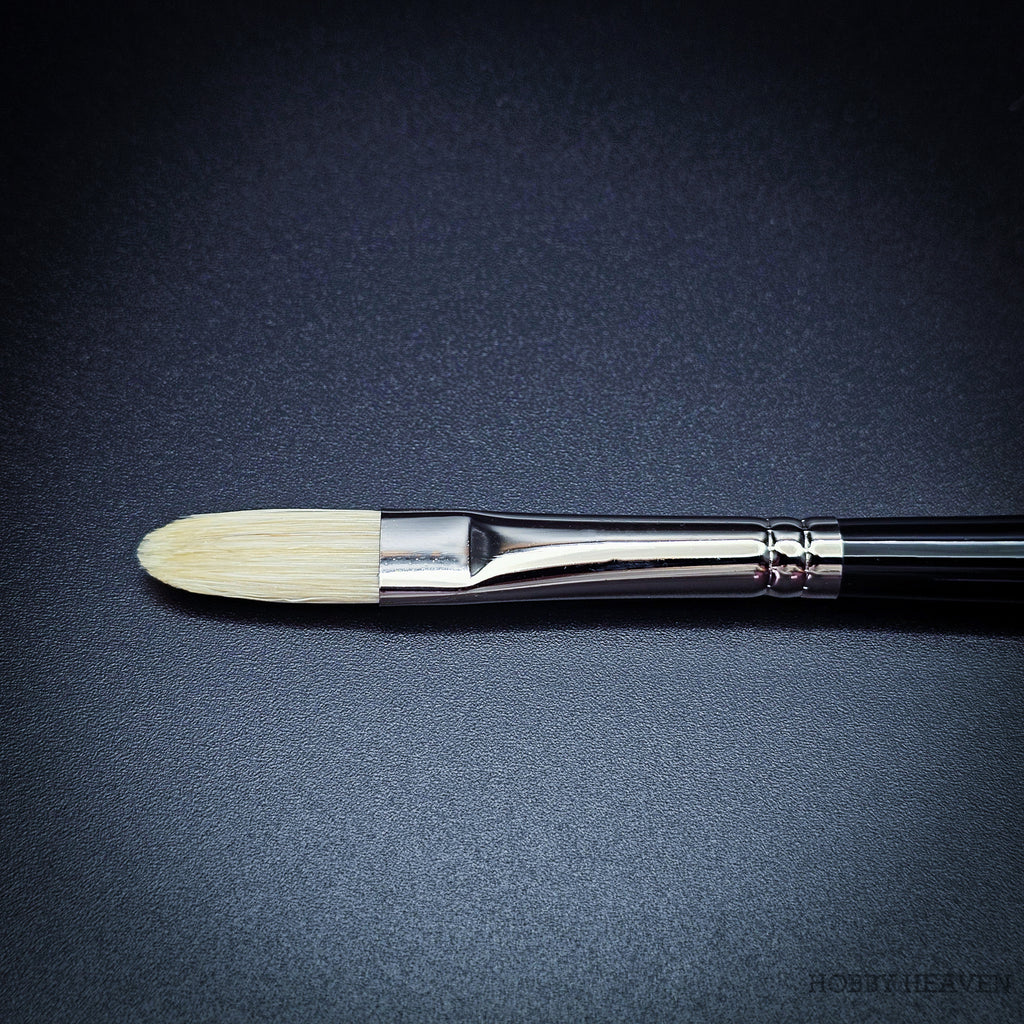 Rosemary & Co Classic Filbert size 4 long handle head close-up - Hobby Heaven