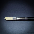 Rosemary & Co Classic Filbert size 4 long handle head close-up - Hobby Heaven