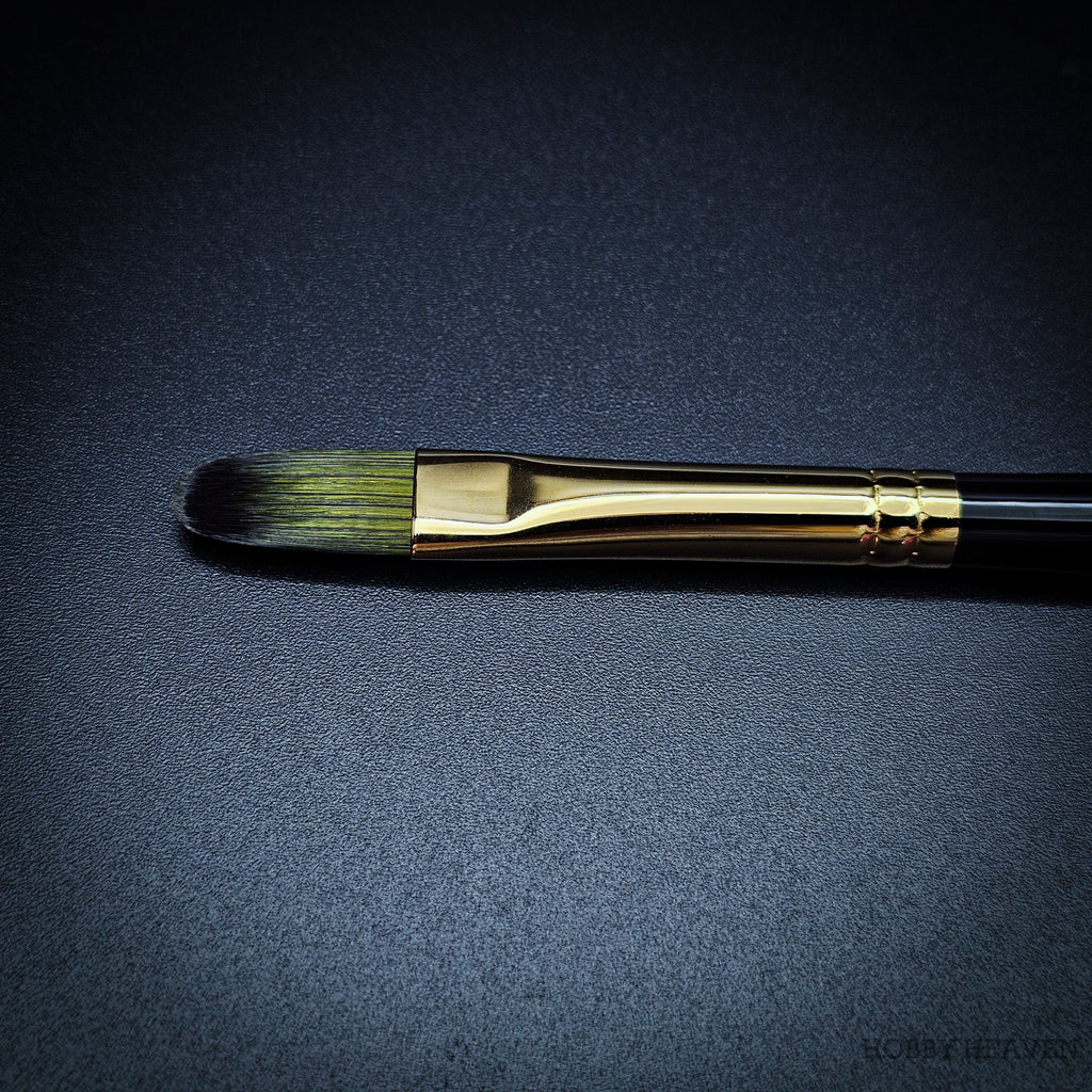 Rosemary & Co Evergreen Filbert size 4 long handle head close-up - Hobby Heaven