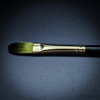 Rosemary & Co Evergreen Filbert size 6 long handle head close-up - Hobby Heaven