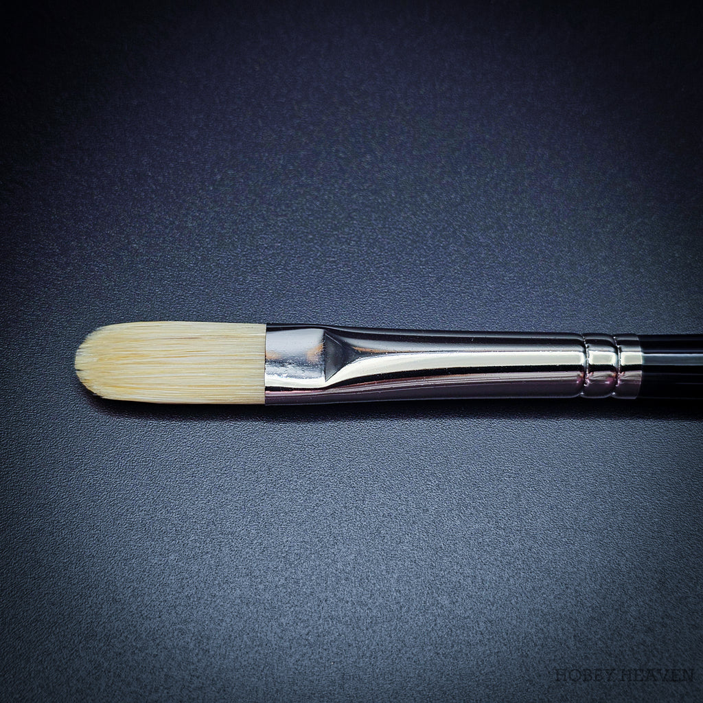 Rosemary & Co Classic Filbert size 6 long handle head close-up - Hobby Heaven