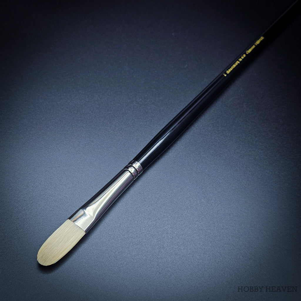 Rosemary & Co Classic Filbert size 7 long handle full brush - Hobby Heaven