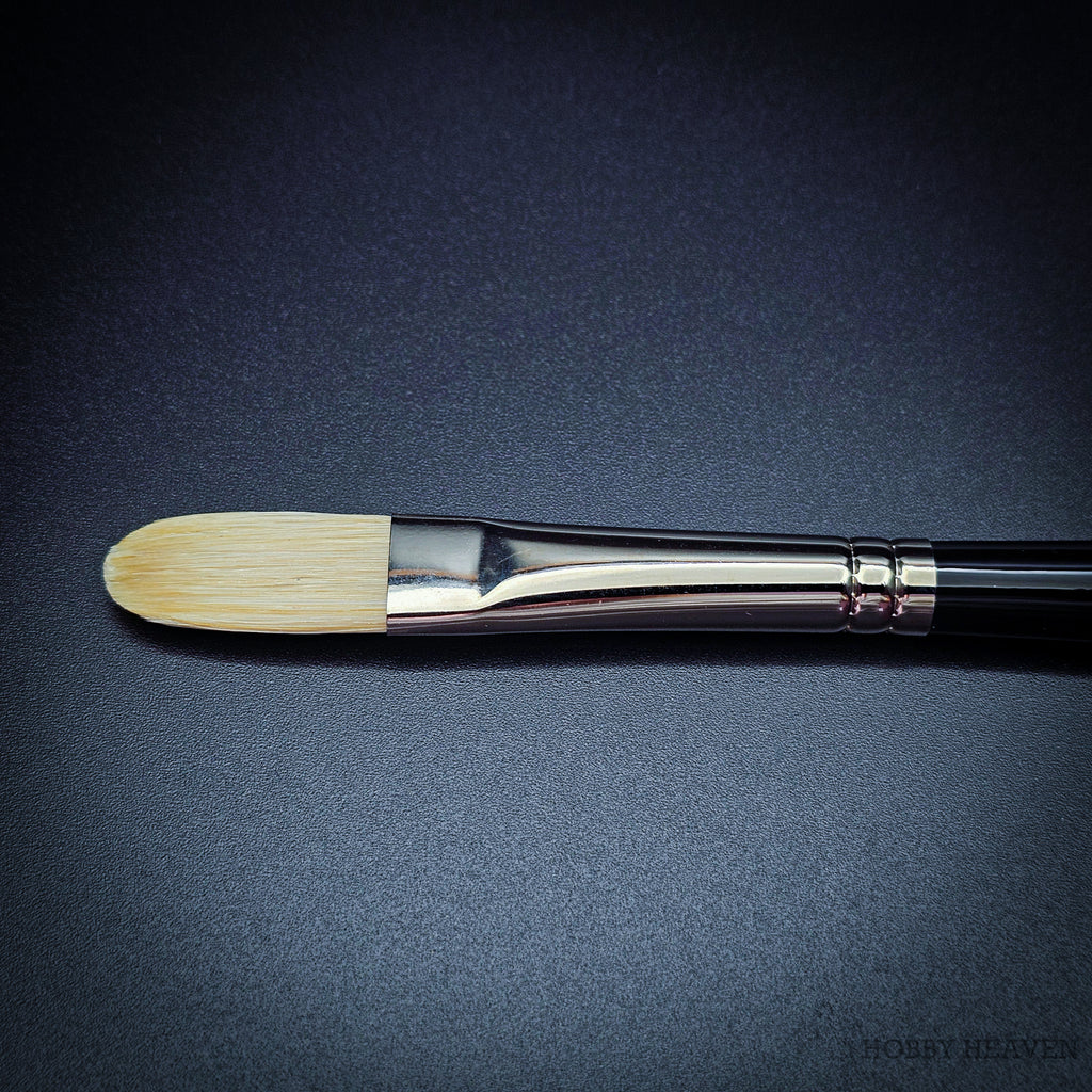 Rosemary & Co Classic Filbert size 7 long handle head close-up - Hobby Heaven