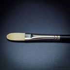 Rosemary & Co Classic Filbert size 7 long handle head close-up - Hobby Heaven