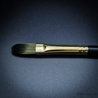 Rosemary & Co Evergreen Filbert size 7 long handle head close-up - Hobby Heaven