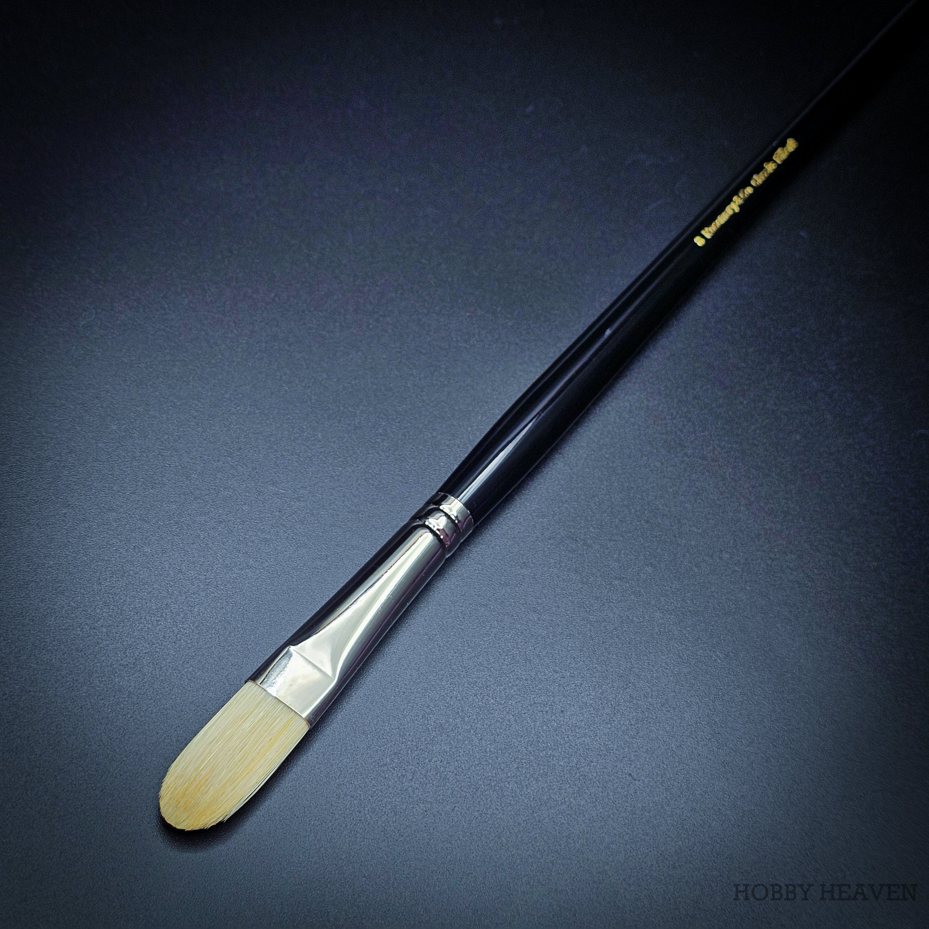 Rosemary & Co Classic Filbert size 8 long handle full brush - Hobby Heaven