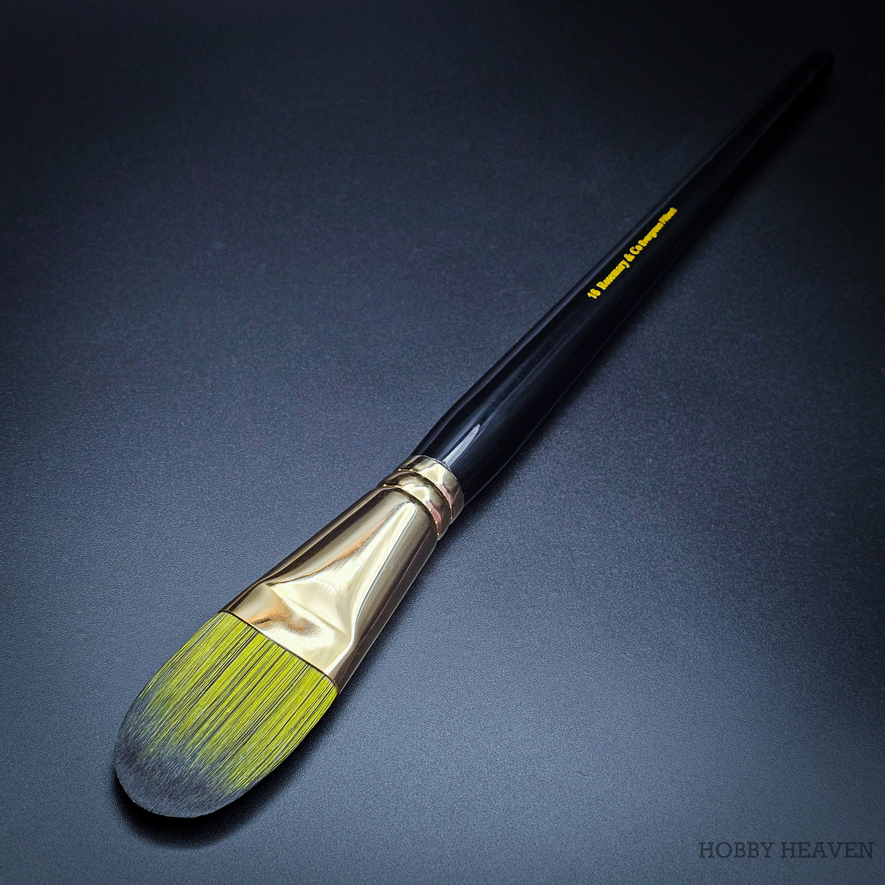 Rosemary & Co Evergreen Filbert size 16 long handle full brush - Hobby Heaven